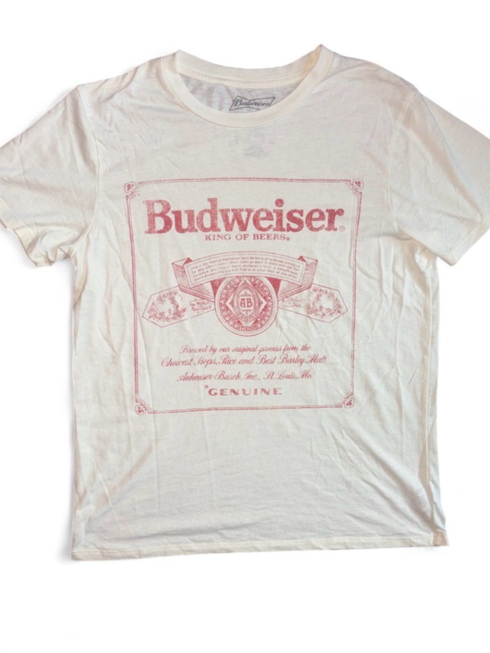 Vintage Budweiser “King of Beers” Graphic Tee — Size Large